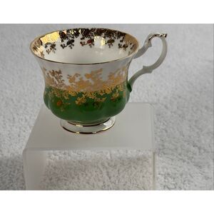 Royal Albert Regal Series Green/Gold White Footed Tea Cup